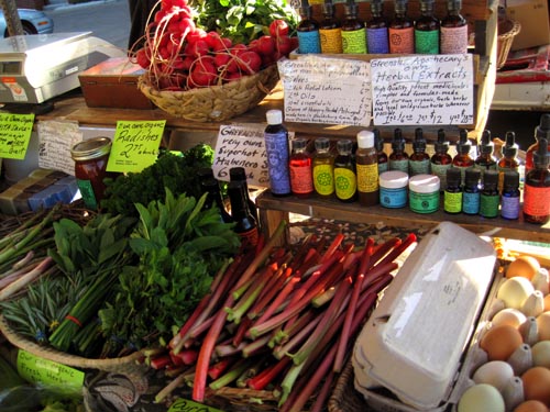 Colorful display at the Farmers Market